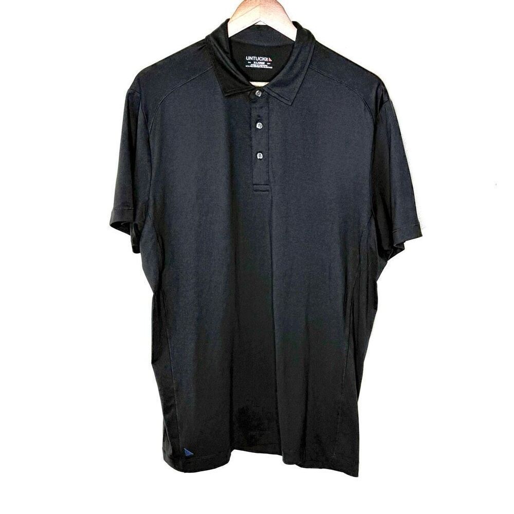 UNTUCKit Clavidor Black Polo Style Short Sleeved Shirt - Men’s US XL